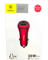 Baseus 38W Car Charger | Dual USB Fast Charging Car Adapter for iPhone & Android