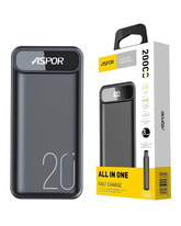 Aspor A396 10000mAh 22.5W Fast Charging Power Bank with PD & QC Support