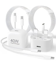 iPhone 17 40W USB-C Power Adapter with USB-C to USB-C Cable | Fast Charging Charger for iPhone & Devices
