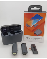 J13 Type-C Dual Wireless Lavalier Microphone with Charging Case | Noise Reduction Mic for Android