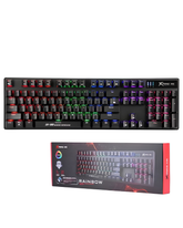 Xtrike Me GK-803 EN-104 Mechanical Gaming Keyboard | Rainbow LED Backlit USB Wired Keyboard for PC, Laptop & Gaming Setup