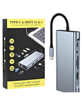 11-in-1 USB-C Multiport Adapter Docking Station with HDMI, USB 3.0, SD/TF & PD Charging