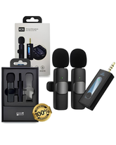 K35 3.5mm Wireless Microphone with Noise Reduction for Camera, Mobile & PC
