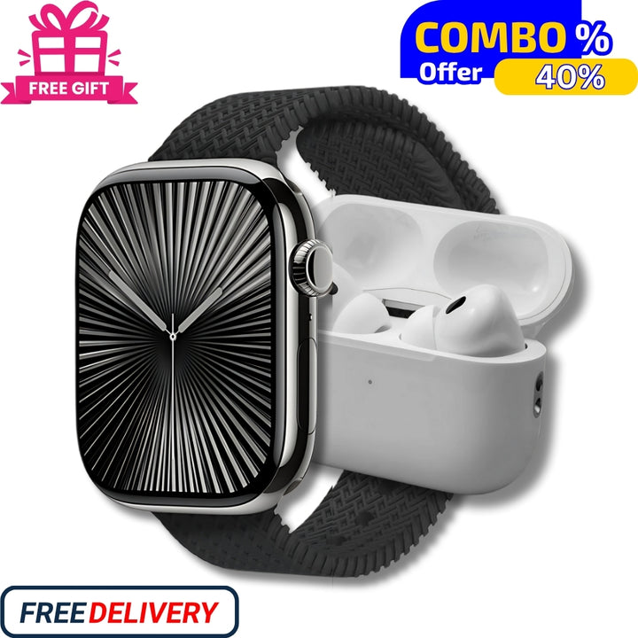 Exclusive Combo Deal: X10 Pro Max Smartwatch + AirPods Pro 2 (Non-ANC) + FREE Gift!
