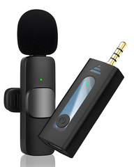 K35 3.5mm Wireless Microphone with Noise Reduction for Camera, Mobile & PC
