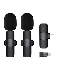 K9 Dual Wireless Microphone with Type-C & iPhone Converter for Android, iPhone & Content Creators
