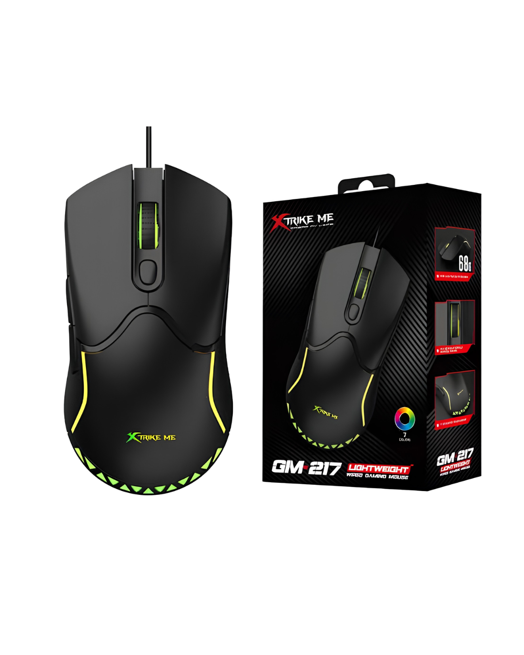 Xtrike Me GM-217 RGB Gaming Mouse | High Precision Wired USB Mouse for PC, Laptop & Gaming Setup
