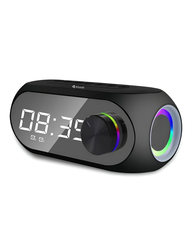 Kisonli LP-2S Bluetooth Speaker with RGB Lights, Alarm Clock & Digital Display