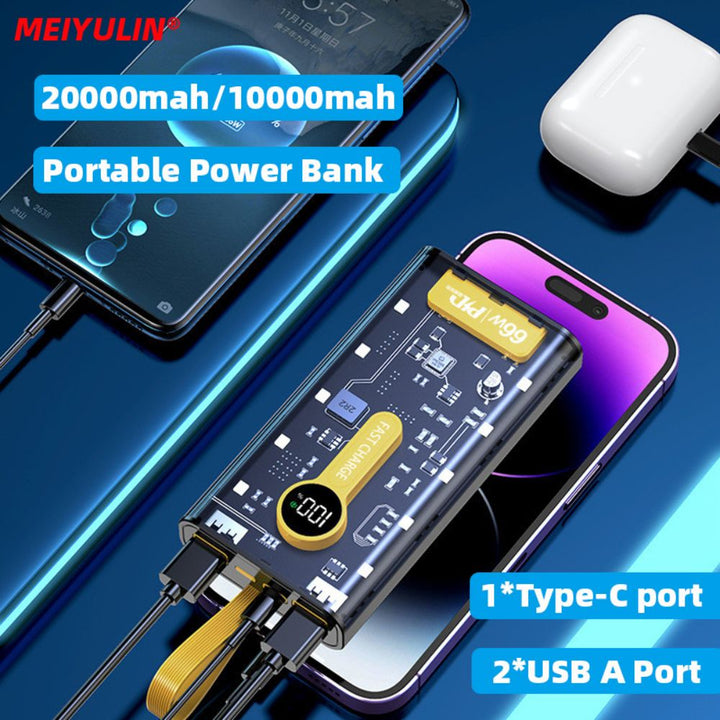 66W Super Fast Charge Power Bank – 20000mAh | PD 3.0 | Dual Output
