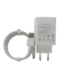 Vivo 44W Super Flash Charger 2-in-1 | Fast Charging USB Adapter with Cable for Vivo Smartphones