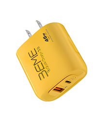 Trinex Dual Boost 45W Charger | Super Fast Charging USB-C Power Adapter for Smartphone & Tablet