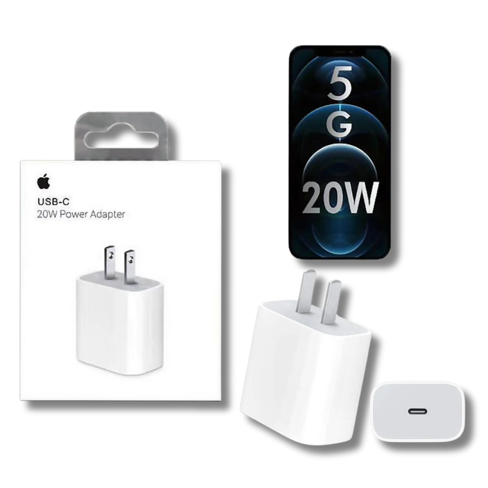iPhone 20W 2-Pin Adapter – Fast US/EU Plug Charger – T&S Traders