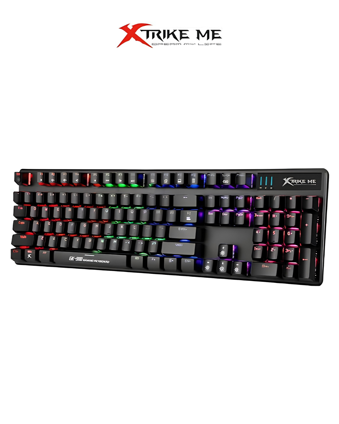 Xtrike Me GK-989 Wired RGB Gaming Keyboard | Mechanical Feel 3 Color Backlit Keyboard for PC & Laptop