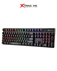 Xtrike Me GK-989 Wired RGB Gaming Keyboard | Mechanical Feel 3 Color Backlit Keyboard for PC & Laptop