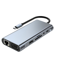 11-in-1 USB-C Multiport Adapter Docking Station with HDMI, USB 3.0, SD/TF & PD Charging