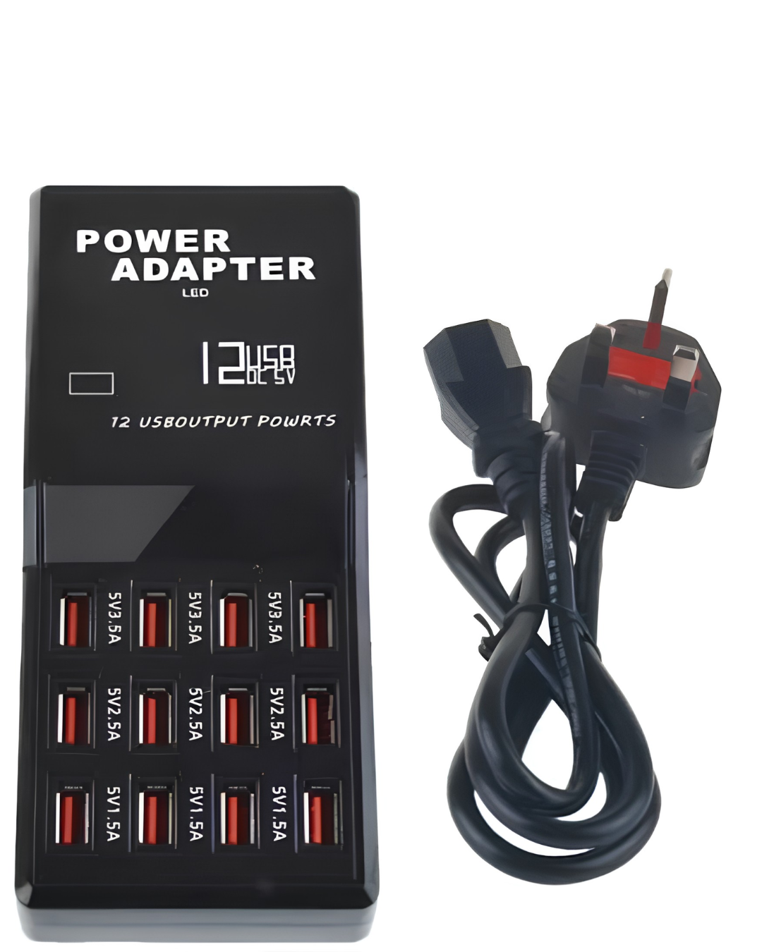 12 Port USB Fast Charger 12A High-Speed Multi USB Charging Station for Multiple Devices