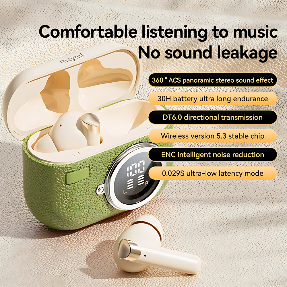 M88 ENC + ANC Wireless Bluetooth Headset HD Talk ENC Noise Canceling Headset TWS Touch Control Linear Headset