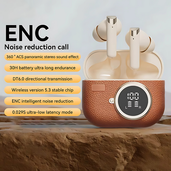 M88 ENC + ANC Wireless Bluetooth Headset HD Talk ENC Noise Canceling Headset TWS Touch Control Linear Headset