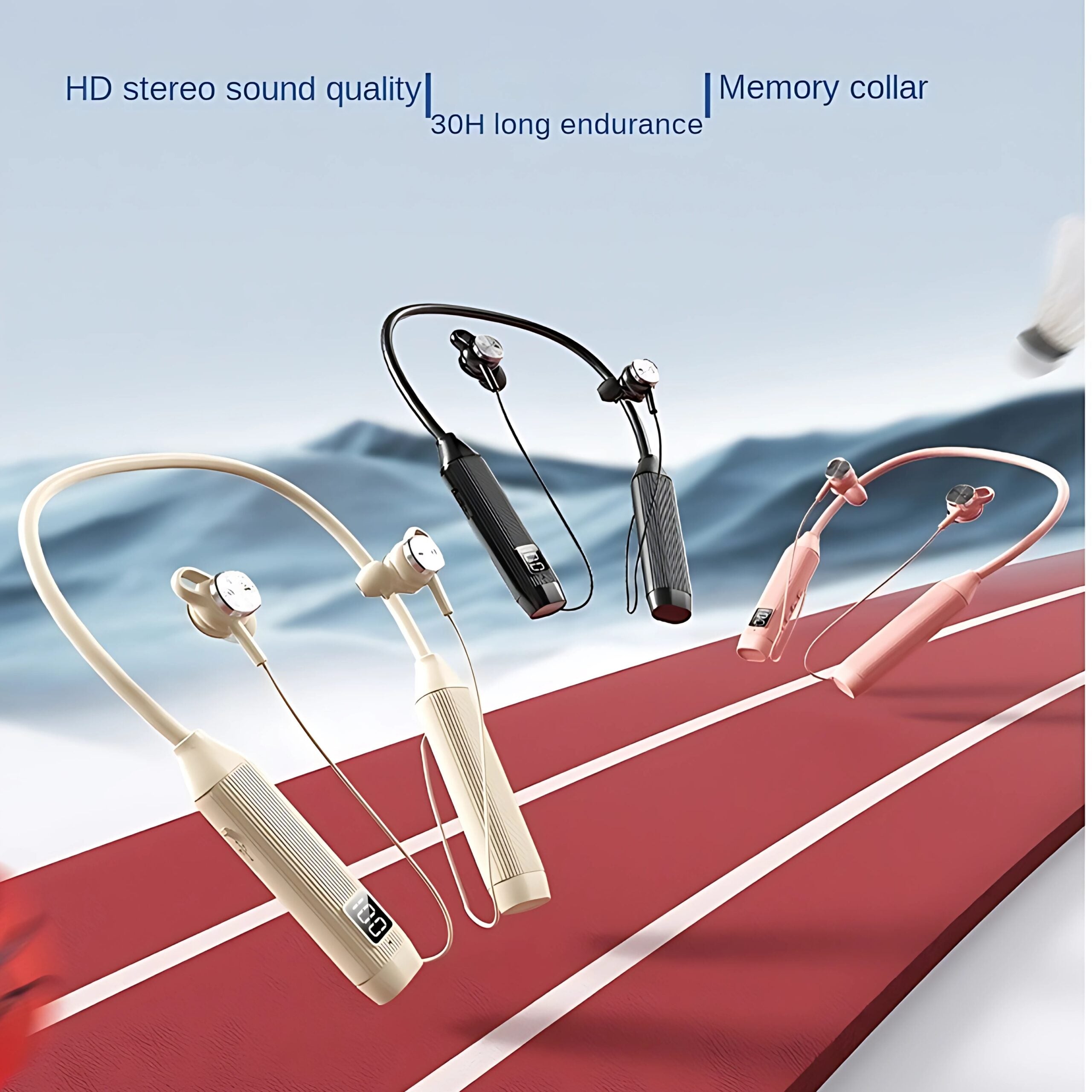O-LONNIE D3 Bluetooth Earphones 5.3 Wireless Headphone Sport Neckband Neck-hanging TWS