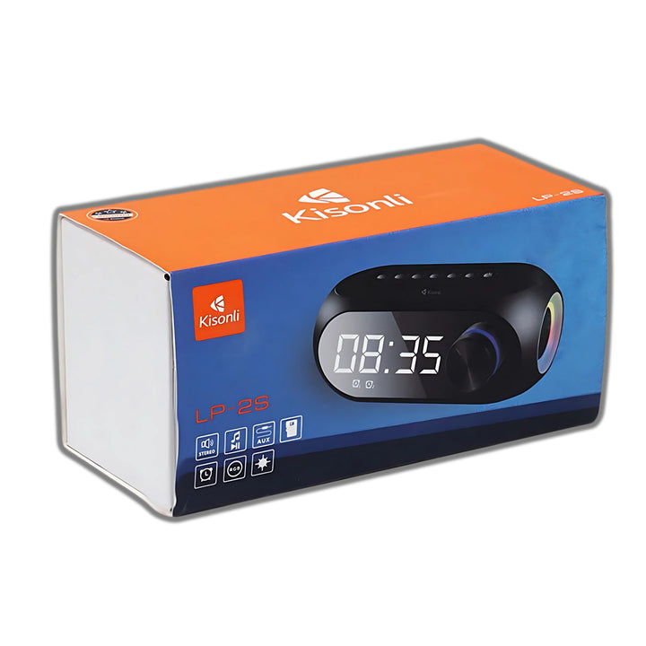 Kisonli LP-2S RGB Alarm Clock Speaker – Bluetooth 5.0, TF/FM – T&S Traders
