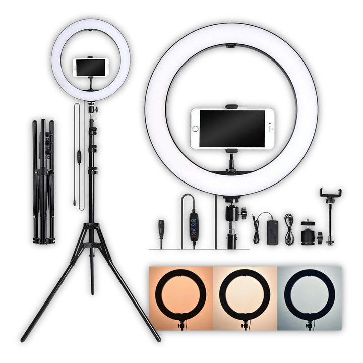 36cm Professional Studio Ring Light Lamp Fill With Mobile Holder With Tripod Stand