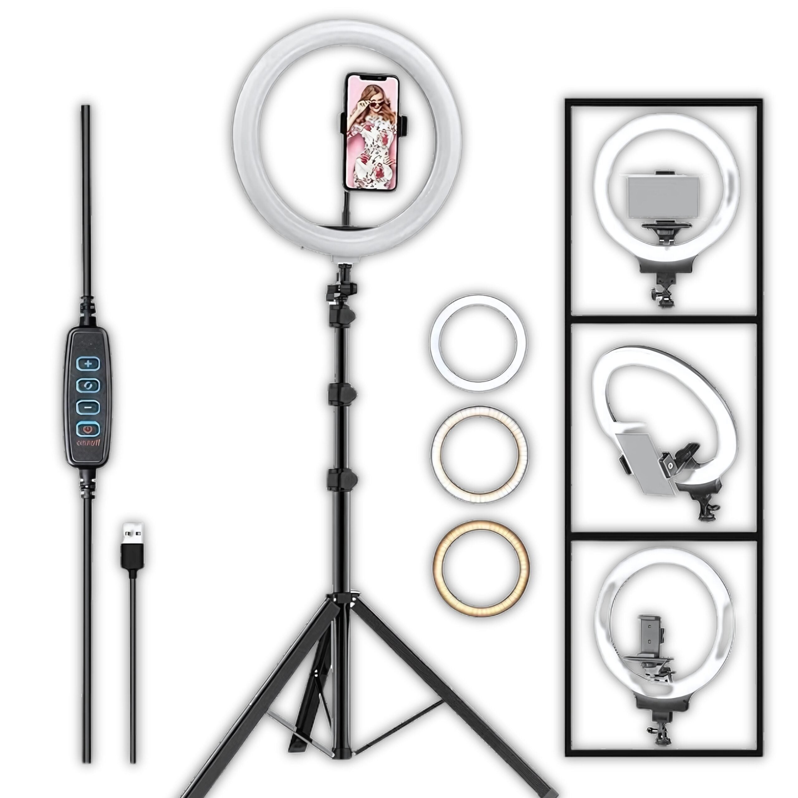 36cm Professional Studio Ring Light Lamp Fill With Mobile Holder With Tripod Stand