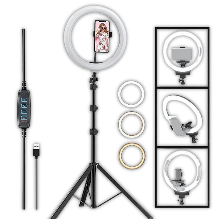 36cm Professional Studio Ring Light Lamp Fill With Mobile Holder With Tripod Stand