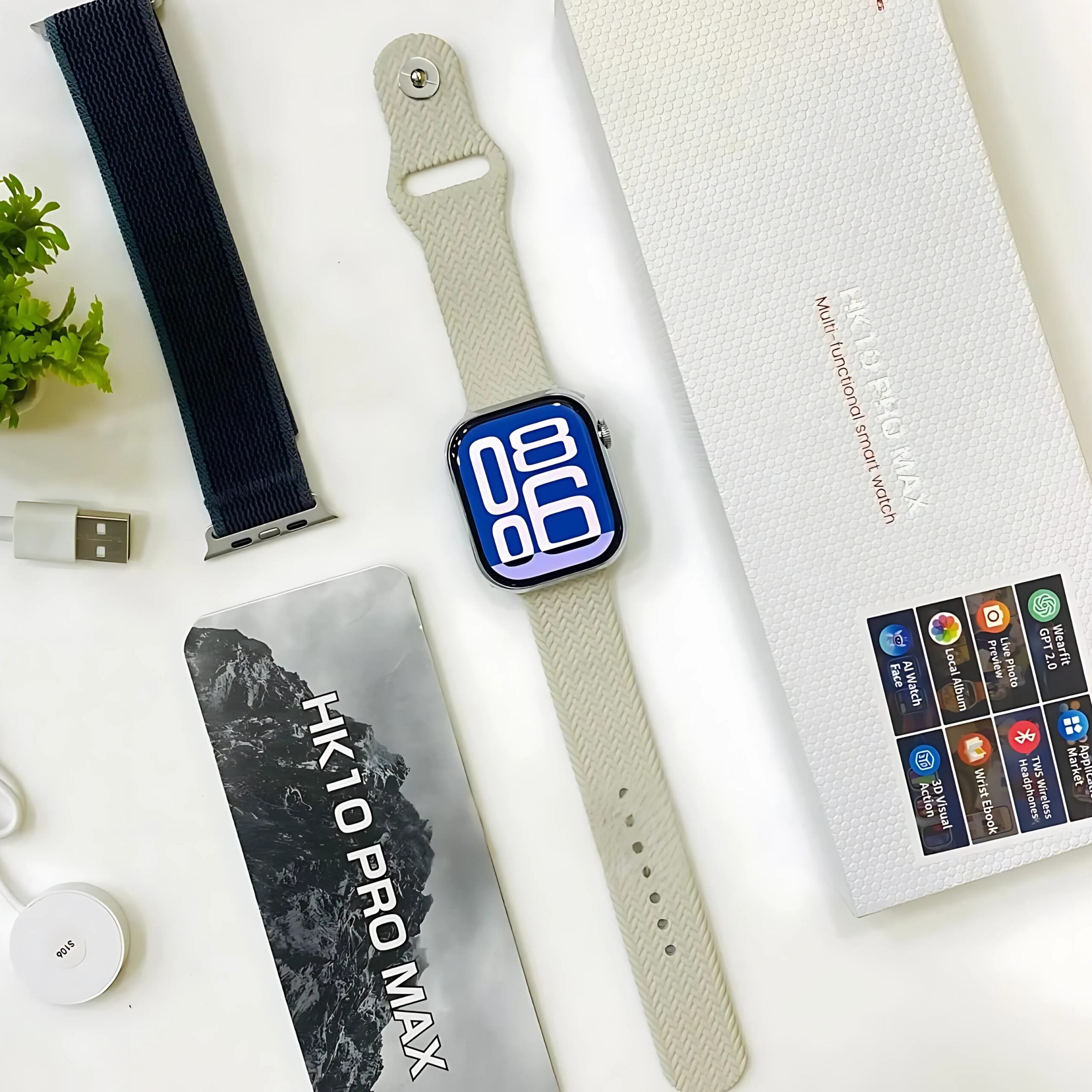 HK 10 Pro Max Smart Watch – 2.1" AMOLED, Bluetooth Calling – T&S Traders