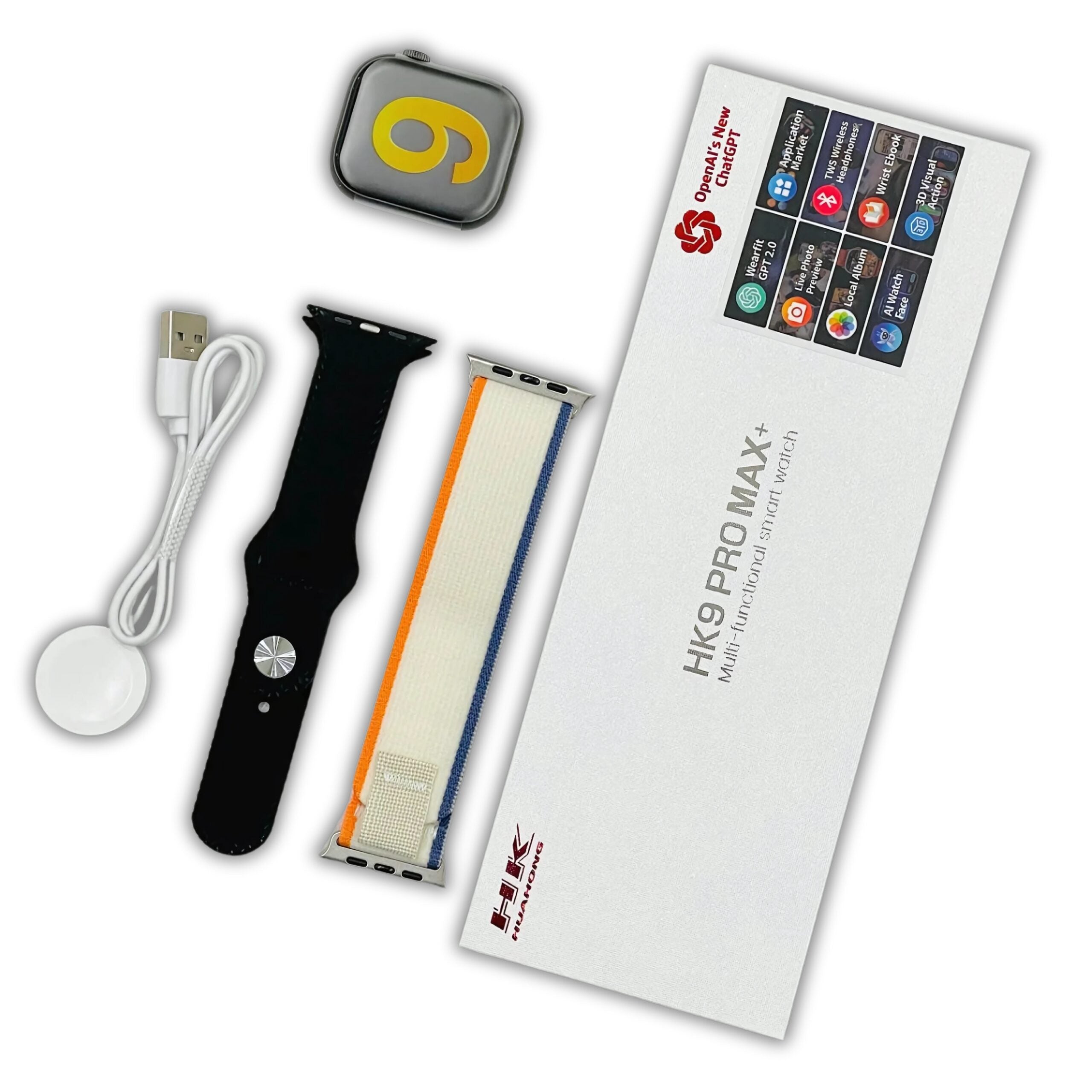 HK 9 Pro Max Plus Smart Watch – 1.99" AMOLED, Bluetooth Calling – T&S Traders