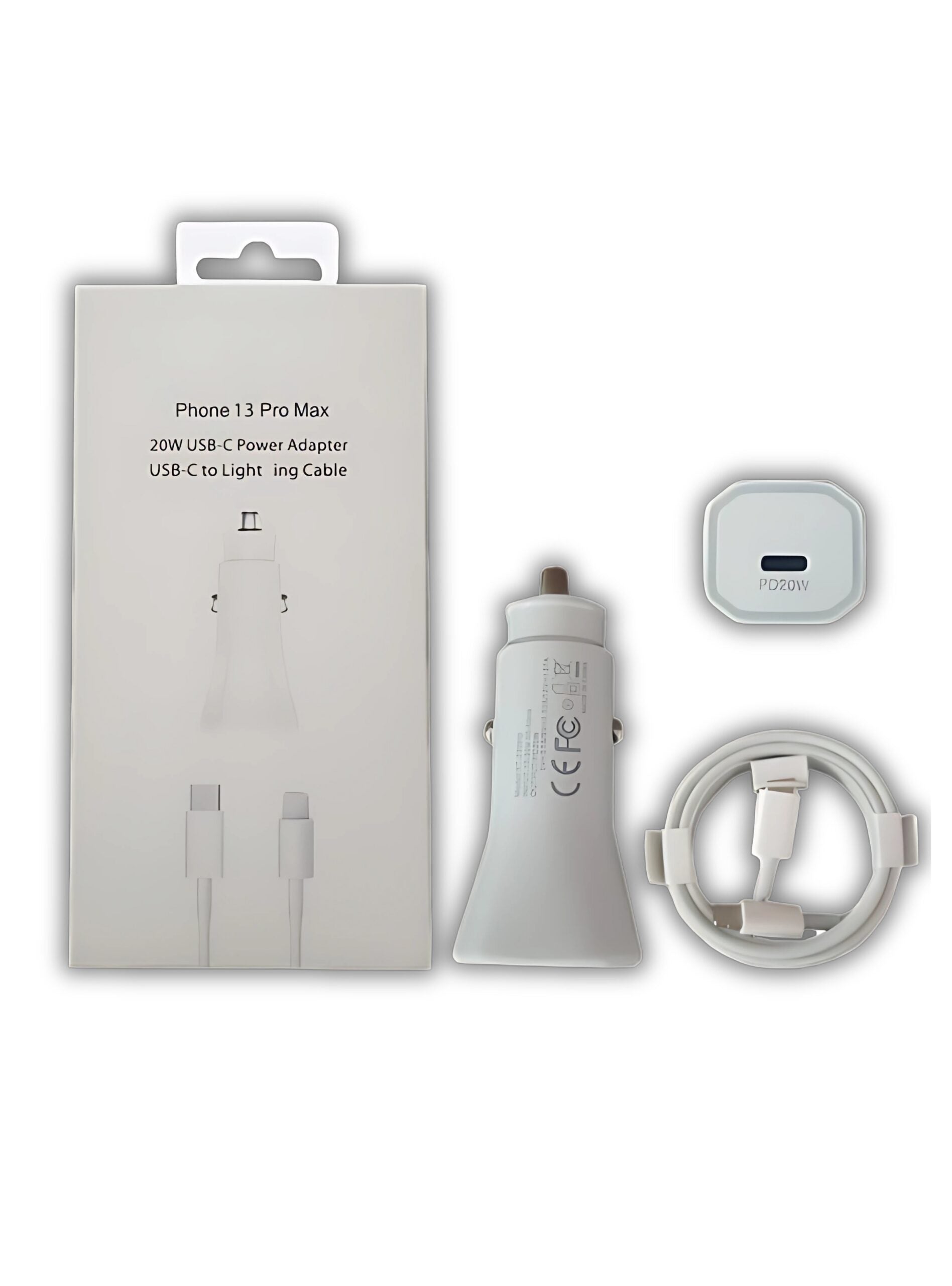 iPhone 20W Car Charger with MFi Cable – Fast Charging Kit – T&S Traders