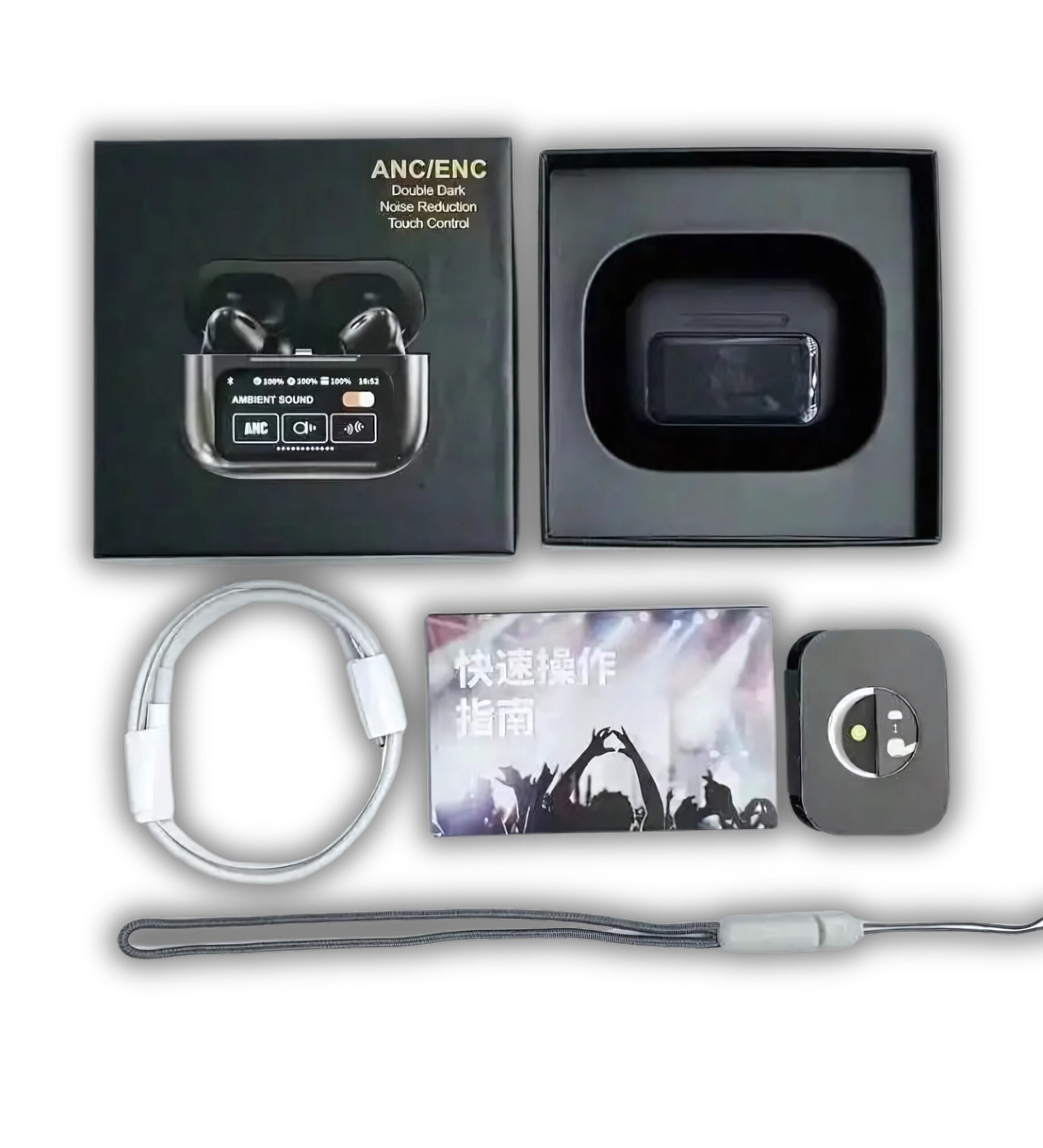 A9 Pro 2 AirPods – Touch Screen Display with ANC (Active Noise Cancellation)
