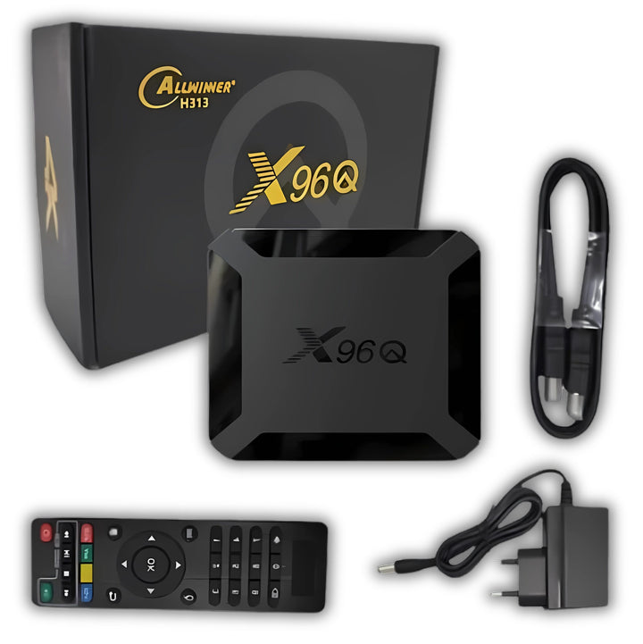 X96Q Android TV Box – 4GB/64GB, 4K Streaming, Voice Remote – T&S Traders