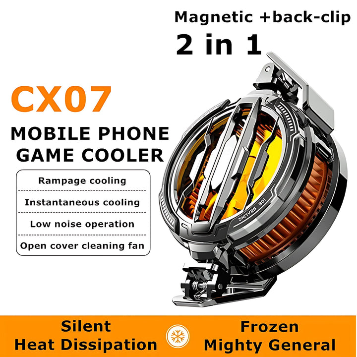 MEMO CX07 Magnetic Phone Cooler – RGB Gaming Fan, Ultra-Fast Cooling