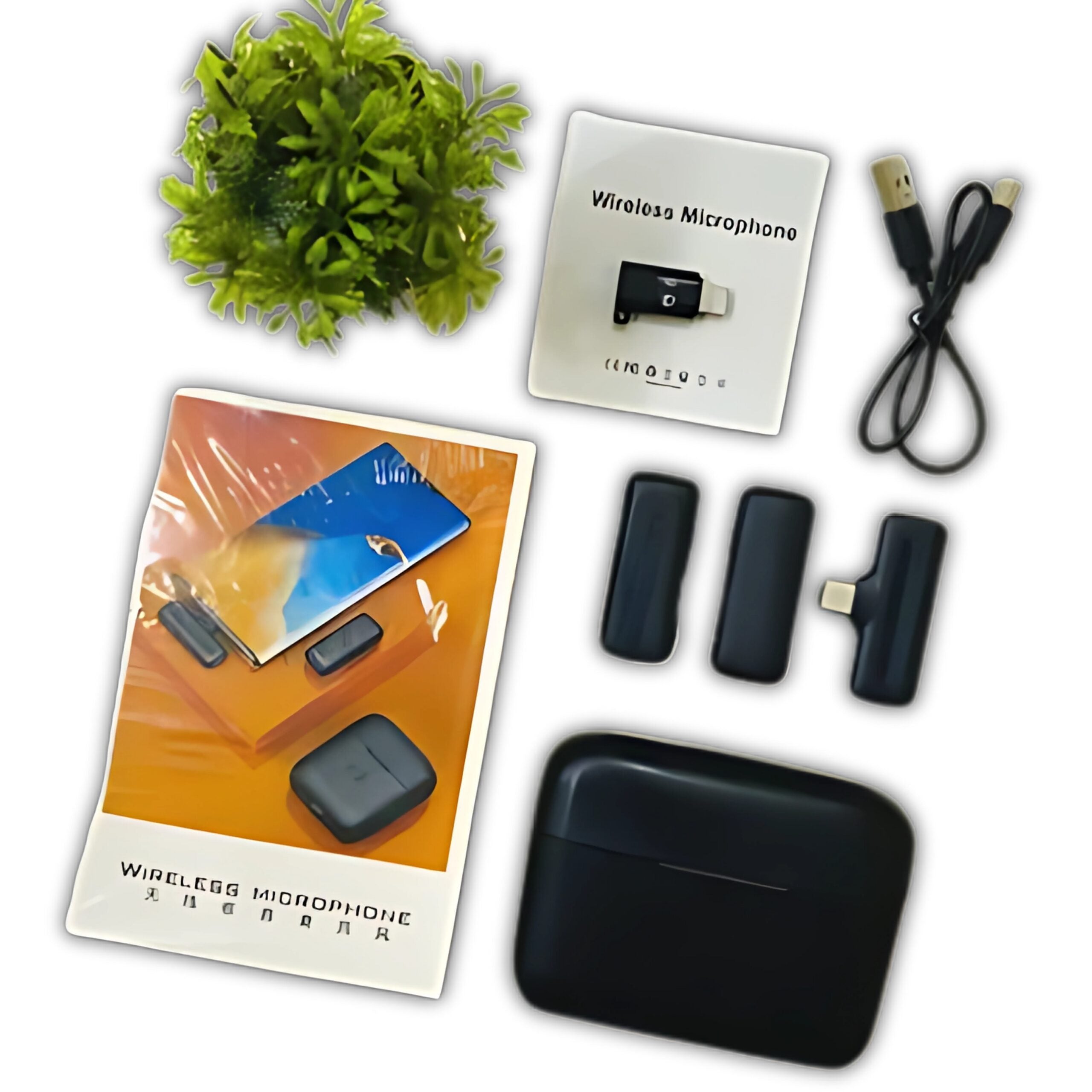 J13 Wireless Lavalier Microphone with Charger Case Portable Audio Video Receiver Mini Mic For iPhone