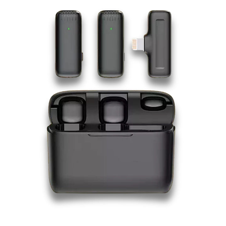 J13 Wireless Lavalier Microphone with Charger Case Portable Audio Video Receiver Mini Mic For iPhone