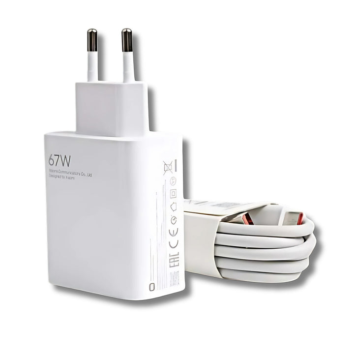 Xiaomi 67W Quick Charger with USB-A to Type-C Cable | Original Fast Charger for Redmi Note 12/11 | Pakistan