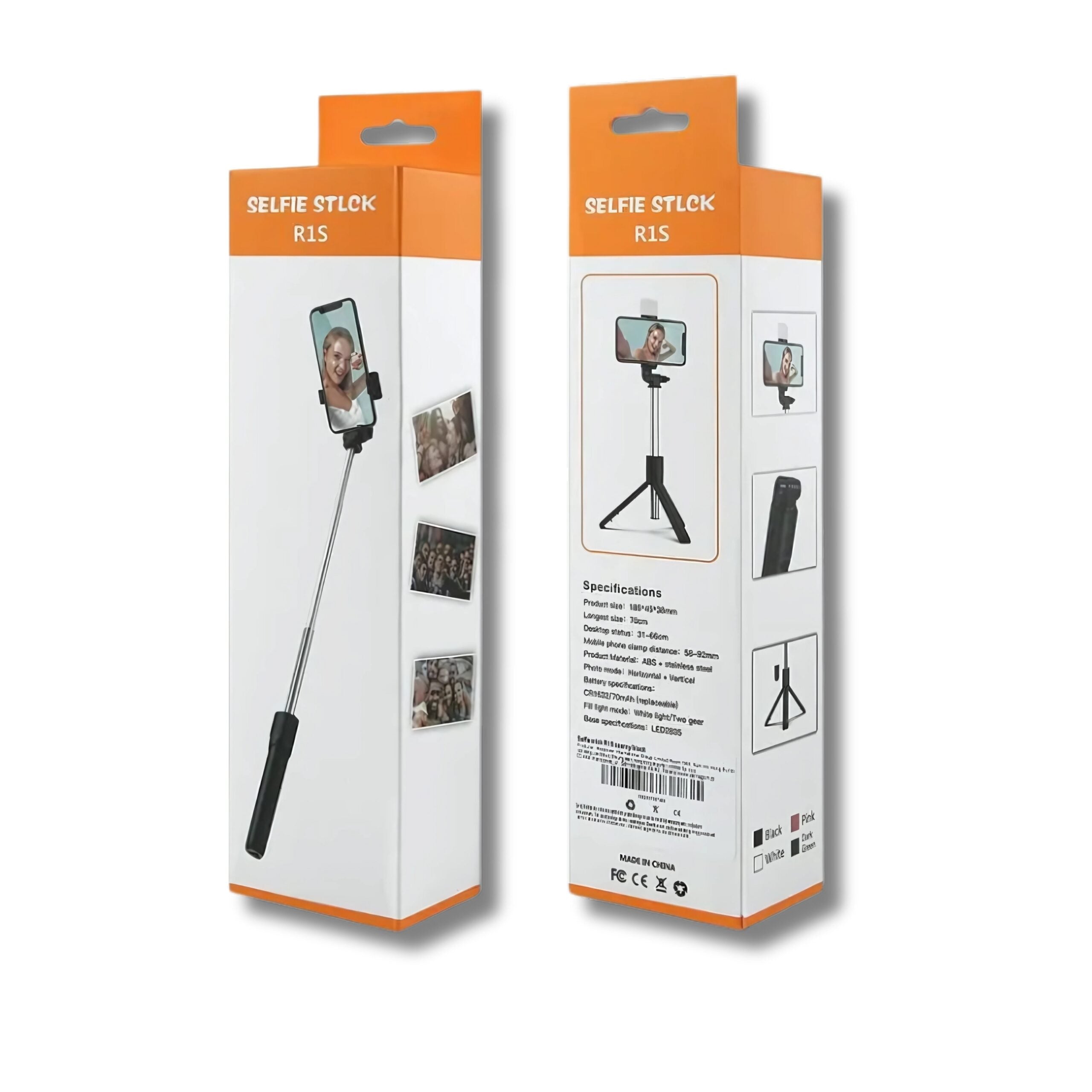 R1s Bluetooth Selfie Sticks with Remote and Selfie Light, 3-in-1 Multifunctional Selfie Stick Tripod Stand Mobile Stand Compatible with All Phones