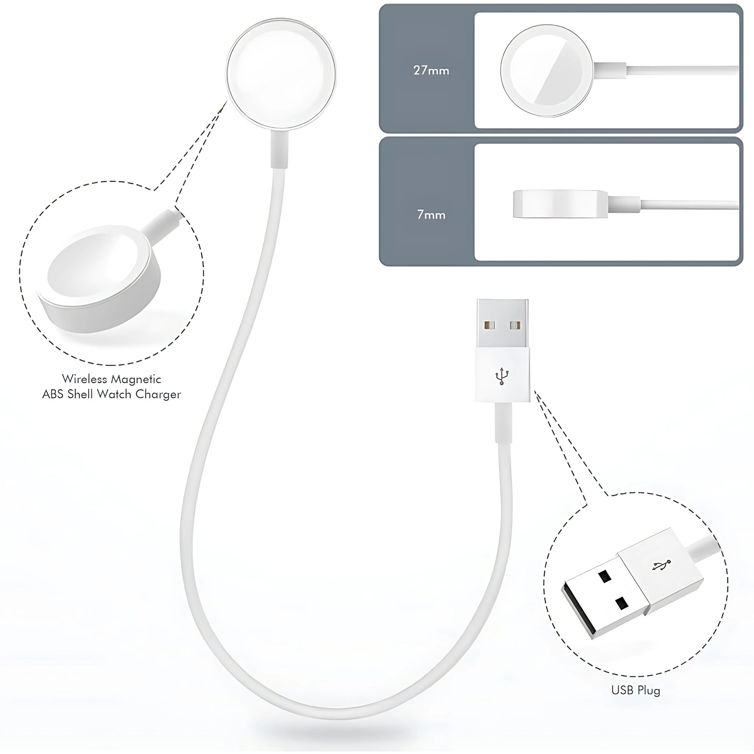 Universal Magnetic Smartwatch Charger – Fast Wireless Charging for Apple Watch & More – T&S Traders"